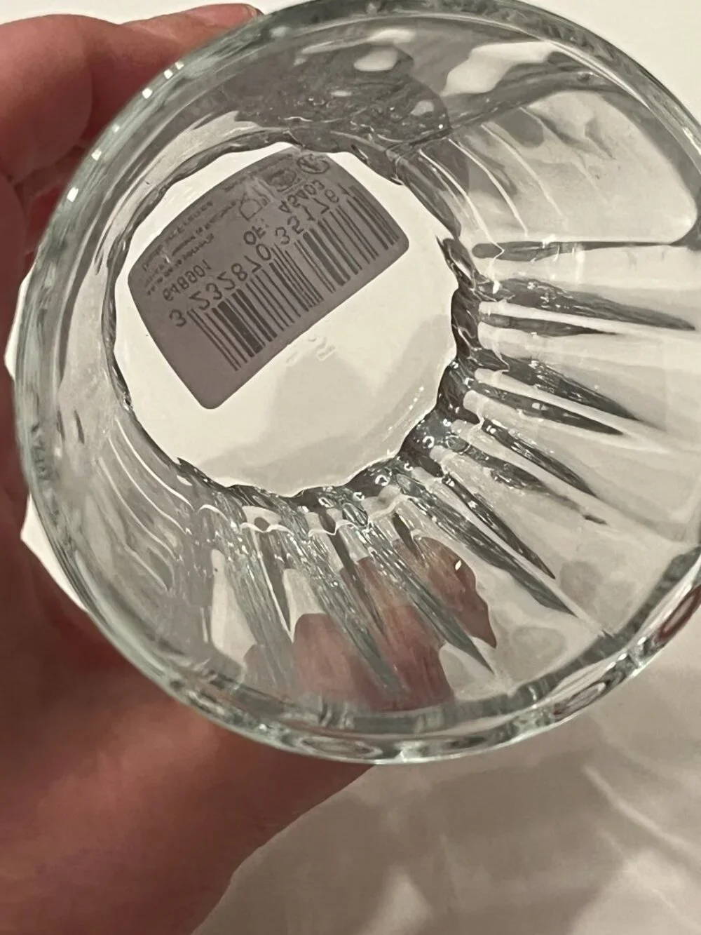 La Rochere France Onde Clear Glass 11.8 oz Water Tumbler Wave Design 648901 NWT